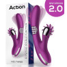 ACTION Vibro Rabbit Rotating Double 10 x 3.5cm Violet